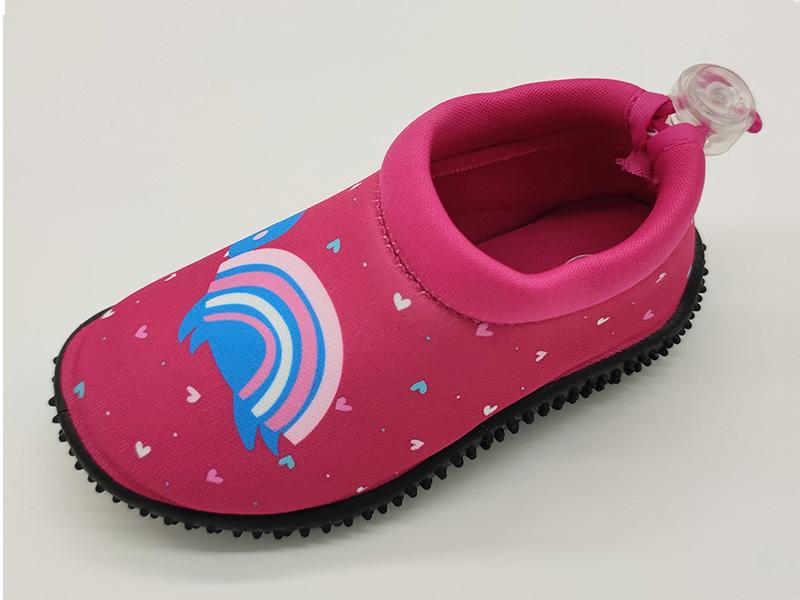 Aqua shoes with stylish prints